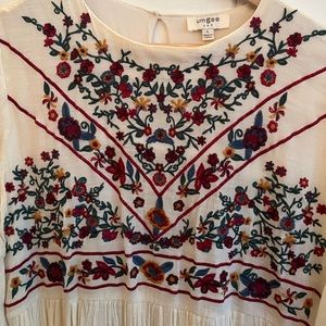 Embroidered Knee-Length Dress